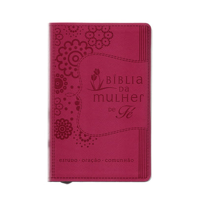 Bíblia Da Mulher de Fé | NVI | Letra Normal | Capa Luxo Rosa