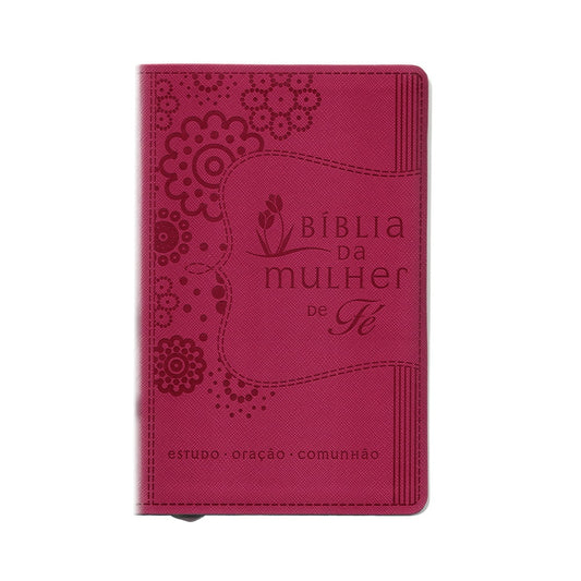 Bíblia Da Mulher de Fé | NVI | Letra Normal | Capa Luxo Rosa