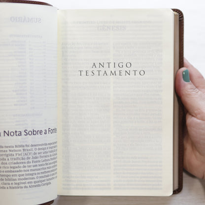 Bíblia Sagrada | ACF | Letra Grande | Couro Soft Marrom