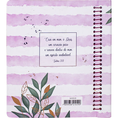 Bíblia Sagrada Jornada Espiral | NAA | Letra Normal | Capa Tipo Fichário Aquarela