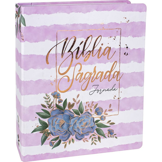 Bíblia Sagrada Jornada Espiral | NAA | Letra Normal | Capa Tipo Fichário Aquarela