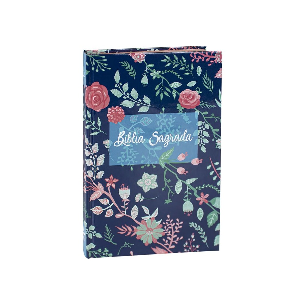 Bíblia Sagrada para Evangelismo Flores | ARC | Letra Normal | Capa Dura