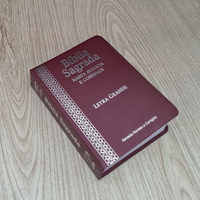 Bíblia Sagrada Media | ARC | Letra Grande | Harpa Avivada | Covertex Bordo