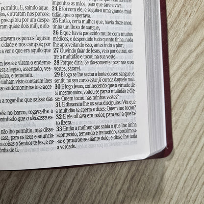Bíblia Sagrada Media | ARC | Letra Grande | Harpa Avivada | Covertex Bordo