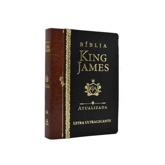 Bíblia King James Atualizada | KJA | Letra Ultra Gigante | Capa Preta e Marrom