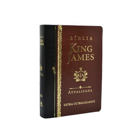 Bíblia King James Atualizada | KJA | Letra Ultra Gigante | Capa Marrom e Preta