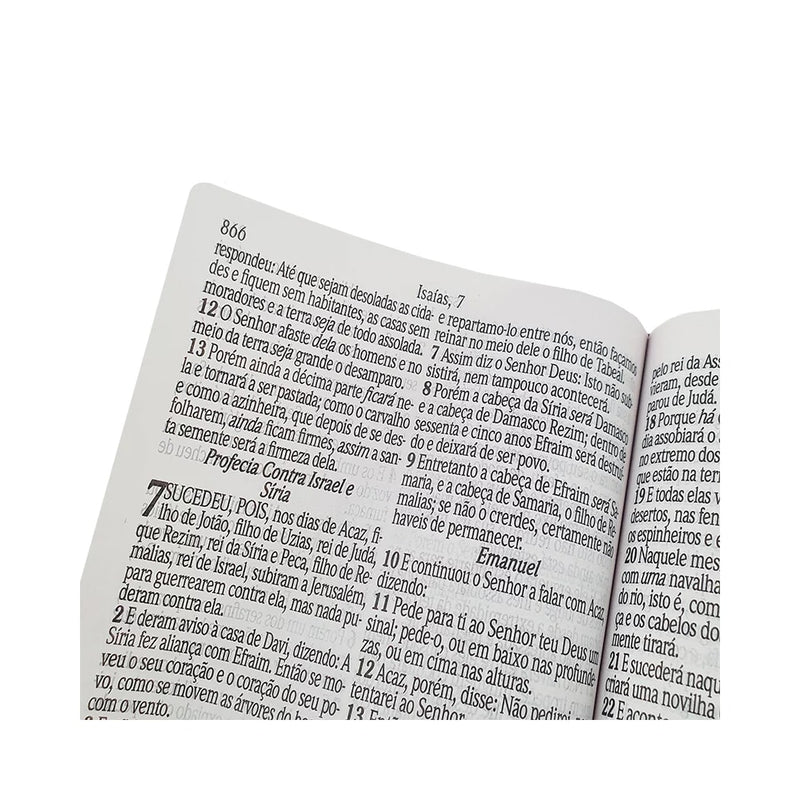 Bíblia Letra Hipergigante | Capa PU Zíper Com Índice | Rosa