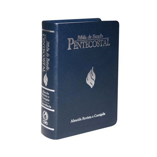 Bíblia de Estudo Pentecostal Média | Letra Normal | ARC | Luxo Azul