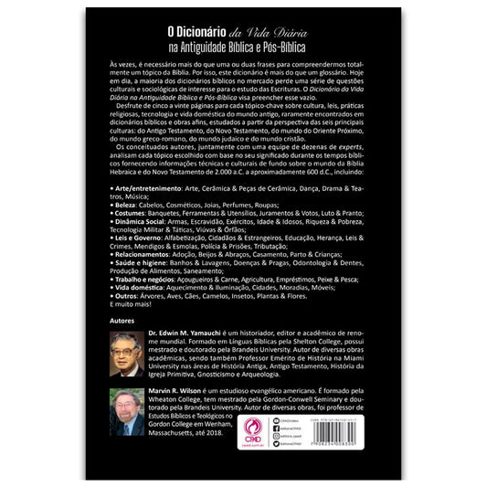 Dicionário da Vida Diária na Antiguidade Bíblica e Pós-Bíblica | Edwin M Yamauchi e Marvin R Wilson