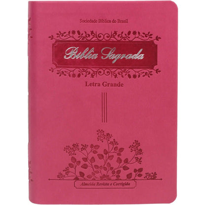 Bíblia Sagrada Raminhos | ARC | Letra Grande | Capa Pink C/ Índice