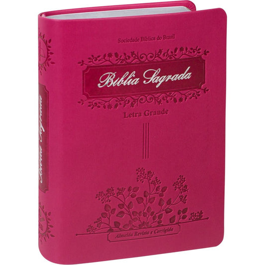 Bíblia Sagrada Raminhos | ARC | Letra Grande | Capa Pink C/ Índice