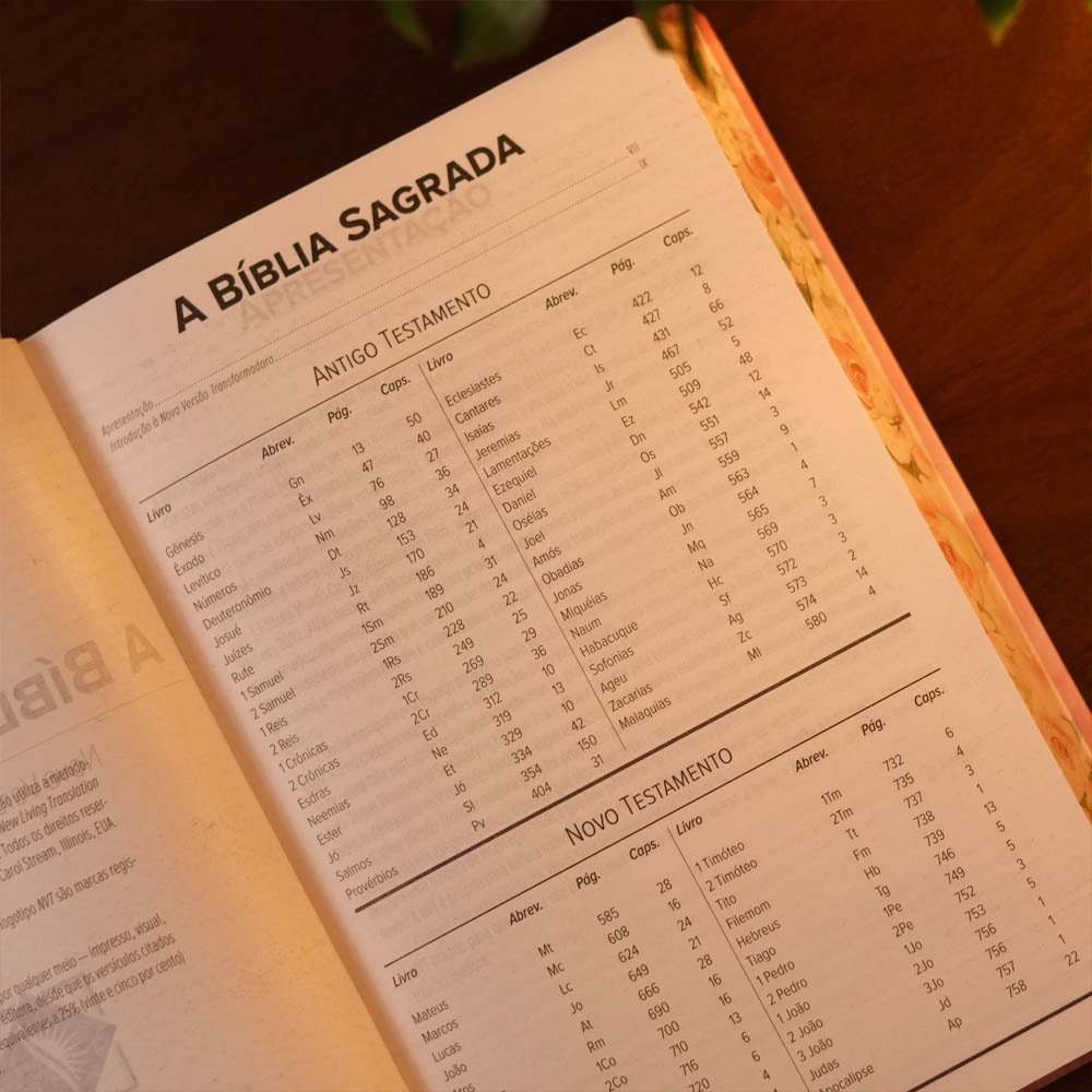 Bíblia Sagrada Mulher Virtuosa | NVT | Letra Normal | Capa Dura Flores