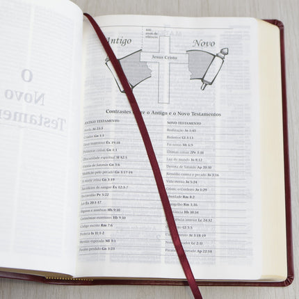 Bíblia Thompson de Estudo | AEC | Letra Grande | Capa Luxo Vinho