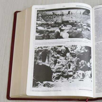 Bíblia Thompson de Estudo | AEC | Letra Grande | Capa Luxo Vinho