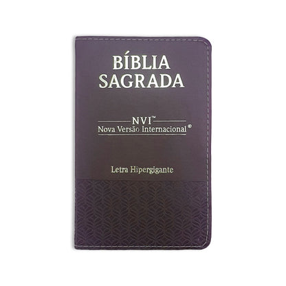 Bíblia Sagrada | NVI | Letra Hipergigante | Capa Luxo Marrom