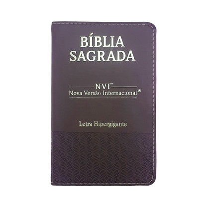 Bíblia Sagrada | NVI | Letra Hipergigante | Capa Luxo Marrom