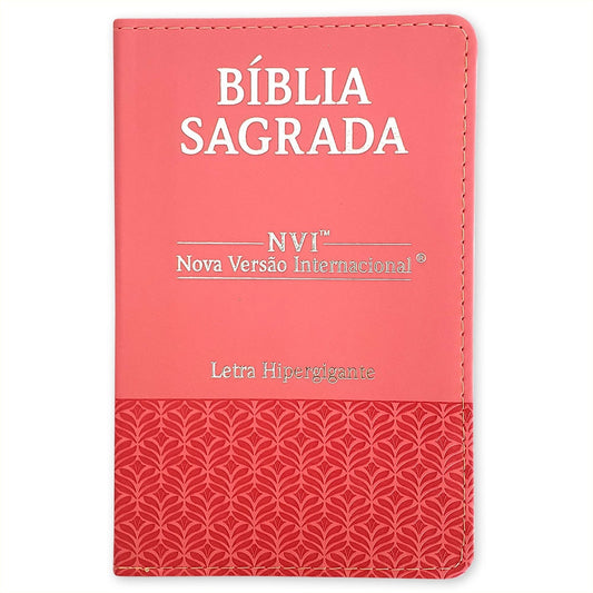 Bíblia Sagrada | NVI | Letra Hipergigante | Capa Luxo Rosa