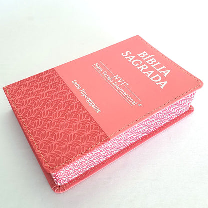 Bíblia Sagrada | NVI | Letra Hipergigante | Capa Luxo Rosa