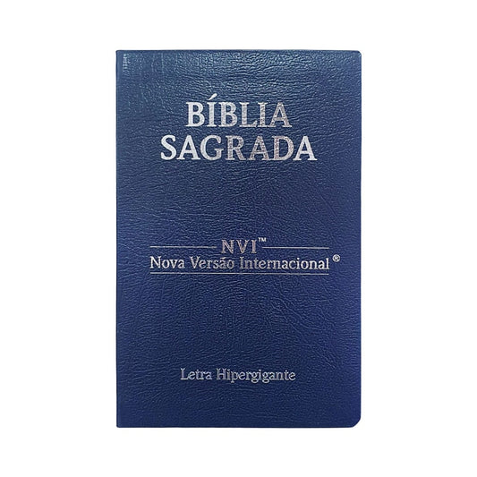 Bíblia Sagrada | NVI | Letra Hipergigante | Capa Cooverbook Azul