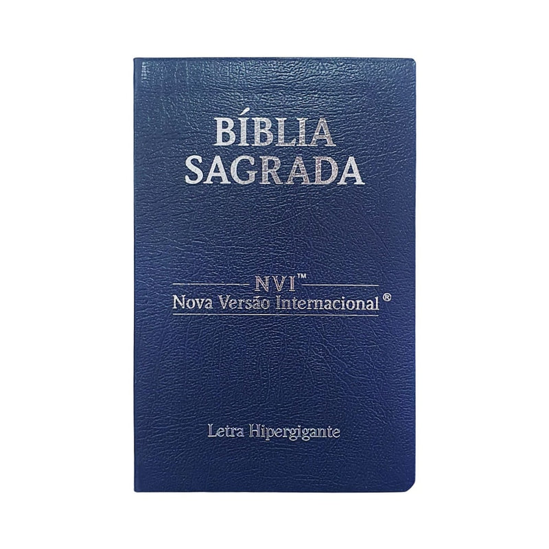 Bíblia Sagrada | NVI | Letra Hipergigante | Capa Cooverbook Azul