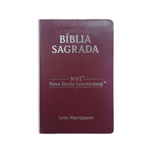 Bíblia Sagrada | NVI | Letra Hipergigante | Capa Cooverbook Bordô
