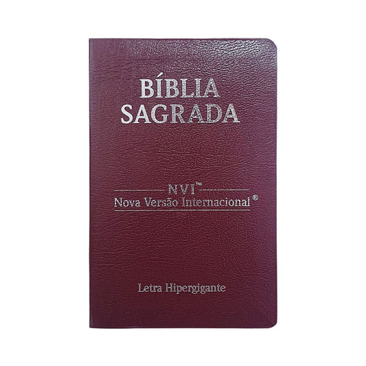 Bíblia Sagrada | NVI | Letra Hipergigante | Capa Cooverbook Bordô