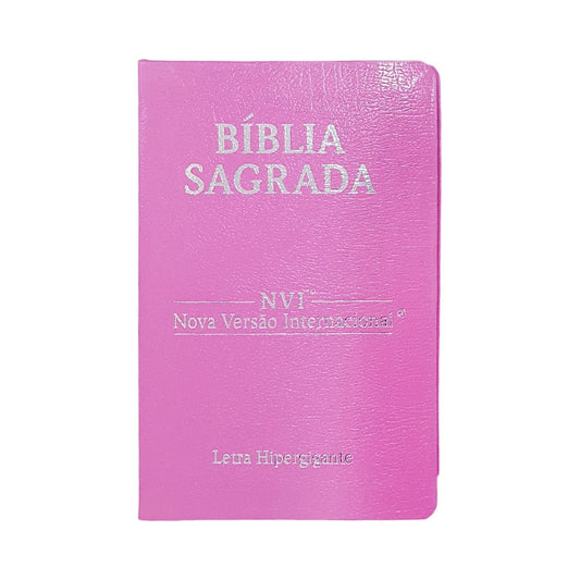 Bíblia Sagrada | NVI | Letra Hipergigante | Capa Cooverbook Rosa
