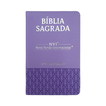 Bíblia Sagrada | NVI | Letra Hipergigante | Capa Luxo Lilás