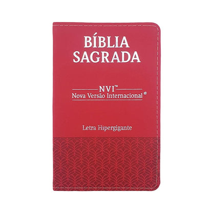 Bíblia Sagrada | NVI | Letra Hipergigante | Capa Luxo Vermelha