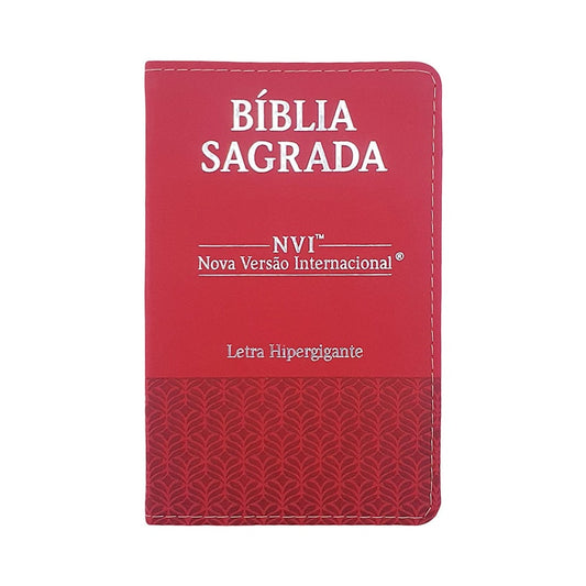 Bíblia Sagrada | NVI | Letra Hipergigante | Capa Luxo Vermelha