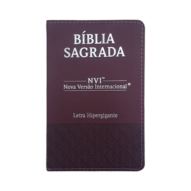 Bíblia Sagrada | NVI | Letra Hipergigante | Capa Luxo Bordô