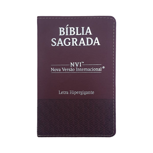 Bíblia Sagrada | NVI | Letra Hipergigante | Capa Luxo Bordô
