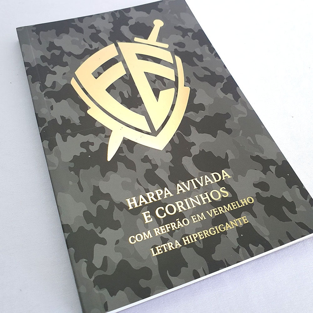 Harpa Avivada e Corinhos Camuflada | Letra Hipergigante | Brochura