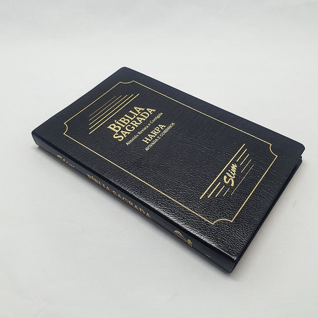 Bíblia Sagrada Slim | ARC | Harpa Avivada | Letra Normal | Capa Coverbook Preta