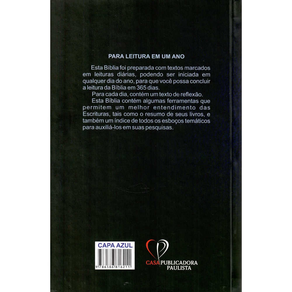 Bíblia com 365 Reflexões e Plano de Leitura | ARC | Hipergigante | Capa Dura