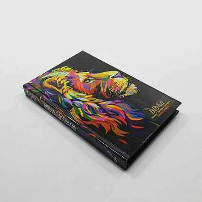 Bíblia Leão Pintura | ARC | Letra Normal | Harpa e Corinhos | Capa Dura