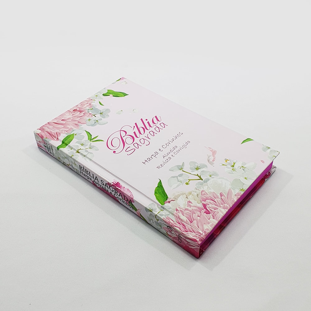 Bíblia Floral Dália Feminina | ARC | Letra Normal | Harpa e Corinhos | Capa Dura