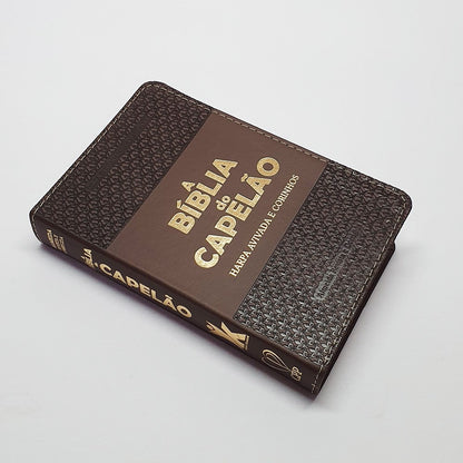 A Bíblia do Capelão | ARC | Letra Grande | Harpa Avivada | Capa Marrom