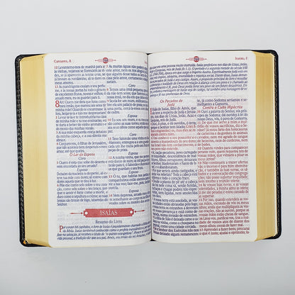 Bíblia Mover de Deus | ARC | Letra Grande | Harpa Avivada e Corinhos | Capa PU Bordo