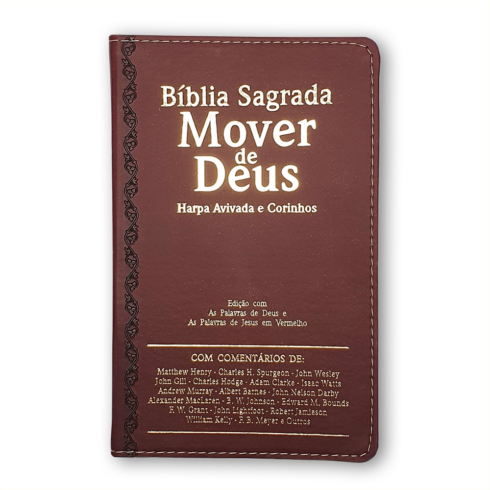 Bíblia Mover de Deus | ARC | Letra Grande | Harpa Avivada e Corinhos | Capa PU Bordo