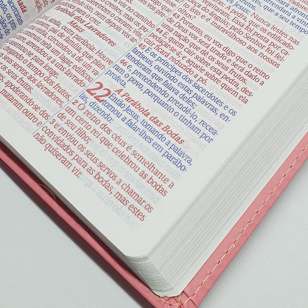 Bíblia Mover de Deus | ARC | Letra Grande | Harpa Avivada e Corinhos | Capa PU Pink