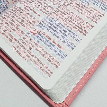 Bíblia Mover de Deus | ARC | Letra Grande | Harpa Avivada e Corinhos | Capa PU Pink