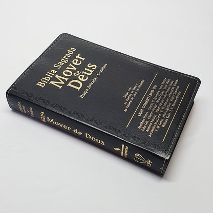 Bíblia Mover de Deus | ARC | Letra Grande | Harpa Avivada e Corinhos | Capa PU Preta