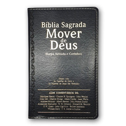 Bíblia Mover de Deus | ARC | Letra Grande | Harpa Avivada e Corinhos | Capa PU Preta