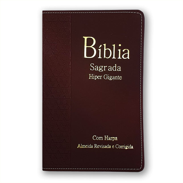 Bíblia Sagrada Harpa Avivada e Corinhos  | ARC | Letra Hipergigante | Índice |  Luxo Vinho