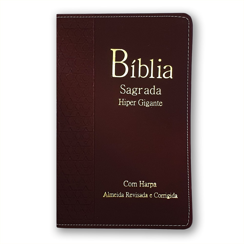 Bíblia Sagrada Harpa Avivada e Corinhos  | ARC | Letra Hipergigante | Índice |  Luxo Vinho