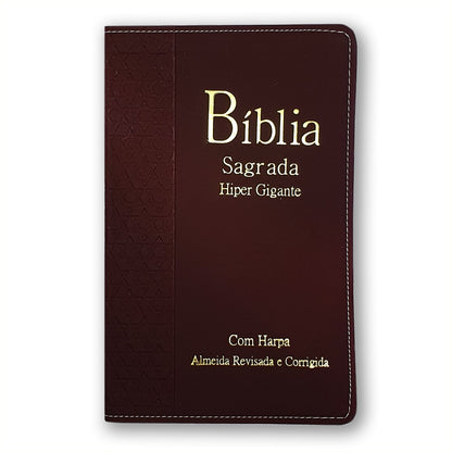 Bíblia Sagrada Harpa Avivada e Corinhos  | ARC | Letra Hipergigante | Índice |  Luxo Vinho