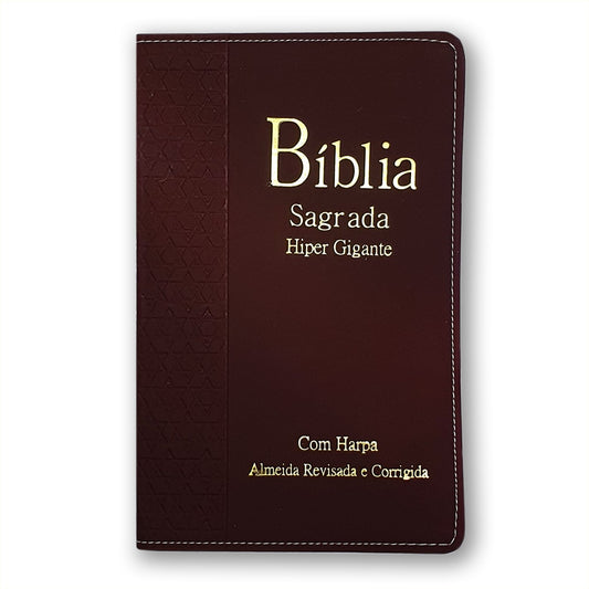 Bíblia Sagrada Harpa Avivada e Corinhos  | ARC | Letra Hipergigante | Índice |  Luxo Vinho