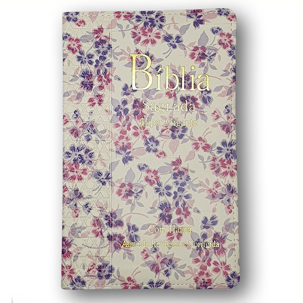 Bíblia Sagrada Harpa Avivada e Corinhos  | ARC | Letra Hipergigante | Índice |  Luxo Floral
