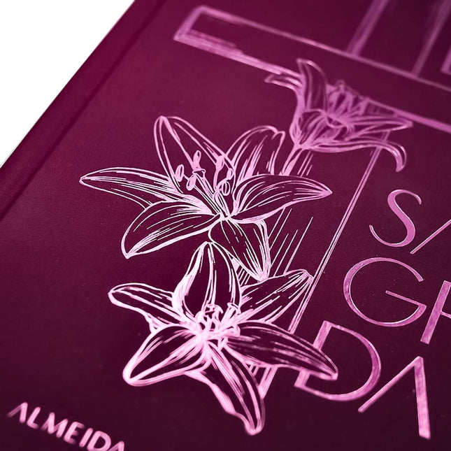 Bíblia Sagrada Cruz Floral | ACF | Letra Normal | Capa Dura